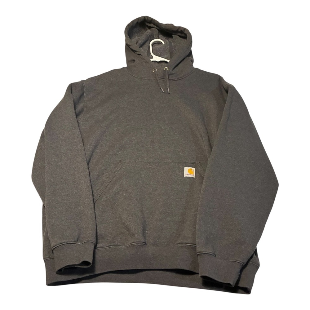 Carhartt Mens Loose Fit Midweight Hoodie Charcoal Heather Grey Large K121